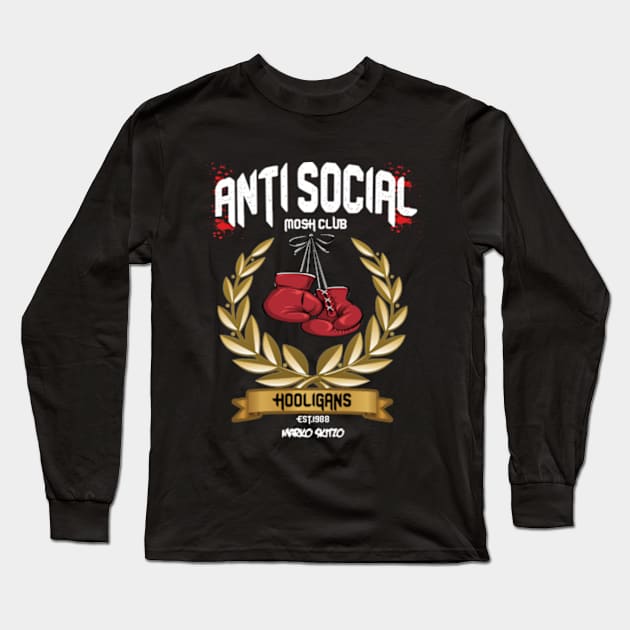 MARKO SKITZO X ANTI SOCIAL MOSH CLUB Long Sleeve T-Shirt by MarkoSkitzo